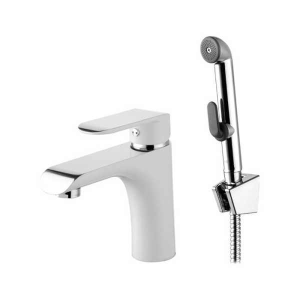 Смеситель для раковины с гигиеническим душем, IDDIS Calipso CALSB00i08, хром